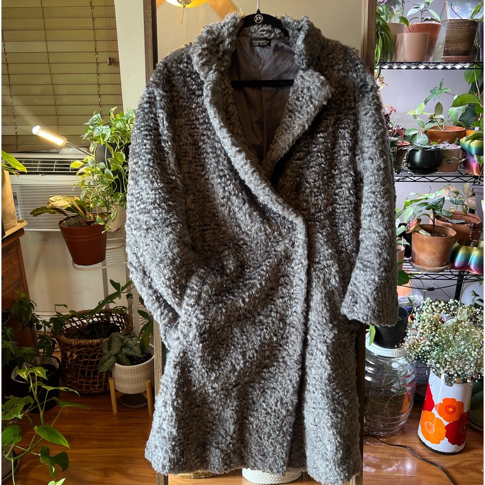 Topshop Faux Fur Coat